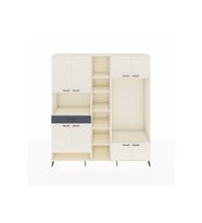 Hyperion Dolap 12 Raflı Tek Çekmeceli 8 Kapaklı 220x44x243 Aytaşı-Aytaşı/Antrasit
