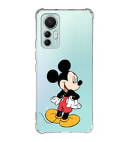 Xiaomi Mi 12 Lite Uyumlu Köşe Korumalı Antişok Kapak Mickey Mouse Tasarımlı Şeffaf Silikon Kılıf