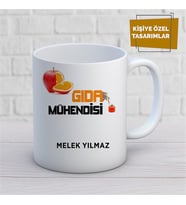 Kişiye Özel İsim Yazılabilir Gıda Mühendisi Kupa Bardak