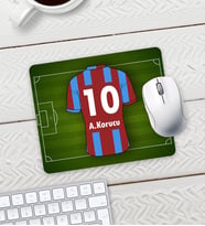 Kişiye Özel Bordo Mavi Taraftar Baskılı Mouse Pad 23x19cm Fare Altlığı Kaydırmaz Taban