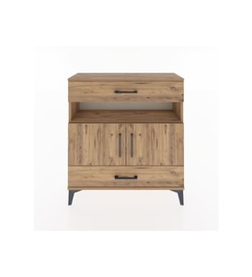 Arges Şifonyer 3 Raflı 2 Çekmeceli 2 Kapaklı 88x30x96 Çam-Çam