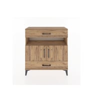 Arges Şifonyer 3 Raflı 2 Çekmeceli 2 Kapaklı 88x30x96 Çam-Çam
