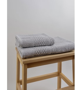 Pure Basic Pamuklu Havlu Seti 50x85 70x140 (Gri)