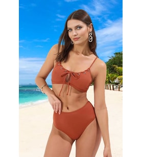 Bikini Takımı Klora Dayanıklı Yaz Koleksiyonu Esnek Kumaş Hızlı Kuruyan Plaj Ve Havuz İçin (Çok Renkli)