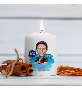 Kişiye Özel Yüzme Hocası Erkek Karikatürlü Mum