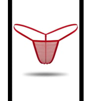 Fantezia Night Kırmızı Transparan Tül String Tanga TM1115