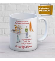 Kişiye Özel İsim Yazılabilir Sevgi Temalı Kupa Bardak