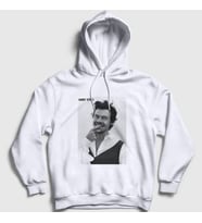 Presmono Unisex Beyaz Poster Harry Styles Kapüşonlu Sweatshirt 318710tt