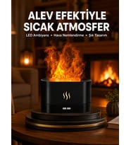 Kumandalı Alev Görünümlü Led Hava Nemlendirici Buhar Makinesi Yeni Nesil