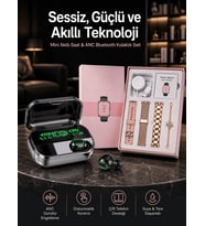 Yeni Nesil Kaliteli Akıllı Saat ve Kablosuz Bluetooth Kulaklık Yüksek Ses Kaliteli Yeni Nesil