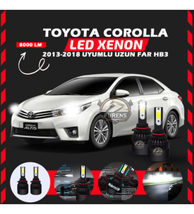 Toyota Corolla 2013-2018 Uzun Far Uyumlu Şimşek Etkili Led Xenon Light Series HB3