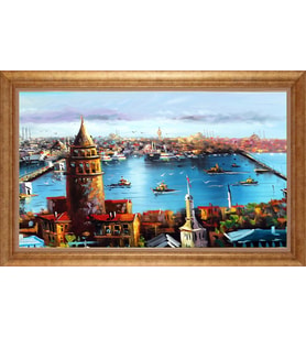 ALTIN ÇERÇEVELİ PASPARTULU TABLO CR644