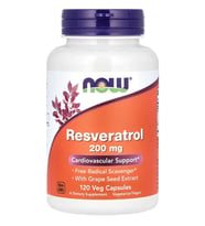 NOW Foods, Resveratrol, 200 mg, 120 Veg Capsules.