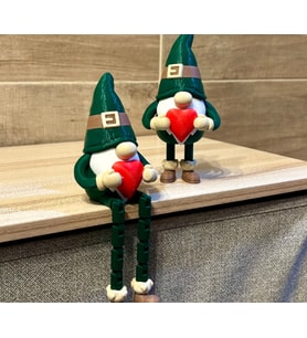 Eklemli Kalpli Gnome Figürü - 3D Yazıcı Hareketli Bacaklı Cüce - Sevgililer Günü Hediyesi - Dekoratif Raf Süsleyici Biblo