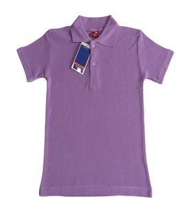 Kız Çocuk Okul Tarz %100 Pamuk T-Shirt - 5-17 Yaş AG001 ANGELOS GIRLS (Lila)