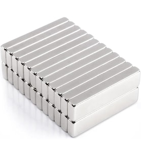 Magneteksan Neodyum Dikdörtgen Süper Güçlü Mıknatıs 40x10x5 mm (4'lü Set)