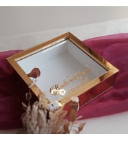 Ledli 25x25 Cm Gold Derin  Verda Anı Çerçevesi-6 cm Derinlikli Anı Çerçevesi