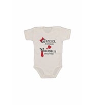 Unisex Bebek Body Kısa Kollu Güzel Annemin Yakışıklı Oğluyum Baskılı