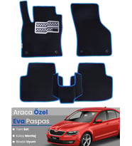 SKODA OCTAVİA 5E (2013-2019) Uyumlu EVA Paspas Tam Set–Oto Paspas,Araca Özel,Kolay Montaj