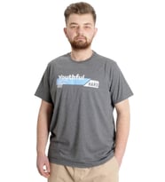 Mode XL Büyük Beden Erkek T-shirt YOUTHFUL 23107 Antramelanj