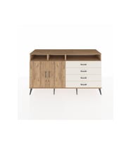 Kronos Konsol 5 Raflı 4 Çekmeceli 2 Kapaklı 176x59x99 Çam-Çam/Aytaşı