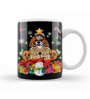 Funny Shih Tzu Christmas Tree Decor Gift Kupa Bardak Porselen