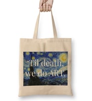 Til Death We Do Art Starry Night 01 Bez Çanta Uzun Saplı
