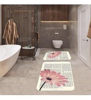 Banyo Halısı Ikili Klozet Takımı Kaymaz Tabanlı Banyo Paspas Takımı (Karışık)