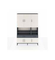 Arges Dolap 8 Raflı 2 Çekmeceli 6 Kapaklı 132x30x195 Antrasit-Aytaşı/Antrasit