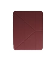 Galaxy Tab S6 P619 Kılıf Tri Folding Kalem Bölmeli Standlı Kılıf (Bordo)