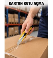 Lexroo Profesyonel 5’li Metal Falçata Seti Çelik Gövdeli Maket Bıçağı Koli ve Karton Kesici