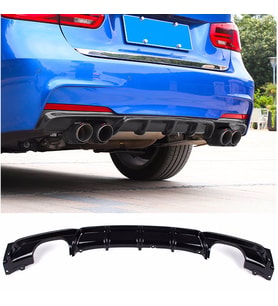 Bmw F30 Difüzör M Performans Parlak Siyah Boyalı Çift Çıkışlı