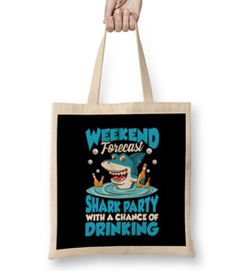 Weekend Forecast Shark Party & Chance of Drinking Bez Çanta Uzun Saplı