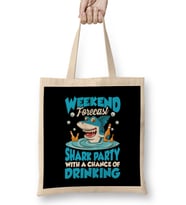 Weekend Forecast Shark Party & Chance of Drinking Bez Çanta Uzun Saplı
