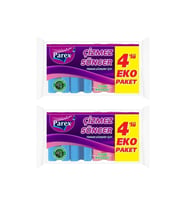 Çizmez 4'lü Sünger Oluklu İkili Paket