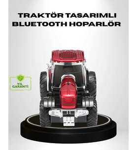 Mey İthalat® Traktör Tasarımlı Kablosuz Hoparlör Usb Tf Aux Fm Destekli