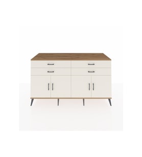 Kronos Konsol 2 Raflı 4 Çekmeceli 8 Kapaklı 176x59x99 Çam-Aytaşı