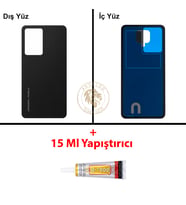 General Mobile Yapıştırıcı 24 Pro Siyah Yapıştırıcı B-7000 Yapıştırıcı Arka Kapak Arka Cam Batarya Kapağı Lazer Kesim Kapak Pil Kapağı Back Cover