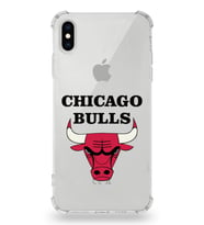 Apple iPhone XS Uyumlu Darbe Emici Antişok  Kapak Chicago Bulls Tasarımlı Şeffaf Silikon Kılıf
