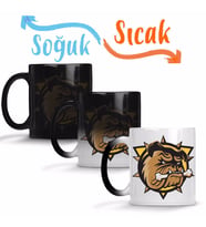 Georgia Bulldogs Pug Sihirli Kupa Bardak Porselen
