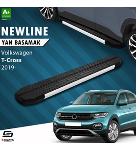 S-Dizayn VW T-Cross NewLine Aluminyum Yan Basamak 173 Cm 2019-2023 A+ Kalite