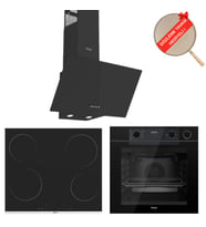 Ferre FryArt&Buharlı Fırın Grano FlowArt Elektrikli 3'lü Siyah Ank. Set (D086 + MS261 + QEP64CS)