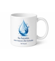 Su Kullananlara Hediye Damacana Pet Şişe İçme Suyu Hayat Kaynağı Baskılı Kupa Bardak