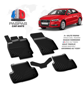 AUDİ A3 ARACA ÖZEL 4D HAVUZLU PASPAS 2013 2014 2015 2016 2017 2018 2019 2020 