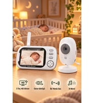 Harvox BC-001 Bebek Kamerası Lcd Ekranlı Gece Görüşlü Bebek Telsizi Bebek Odası Kamerası Monitörü
