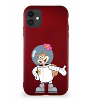 Apple iPhone 11 Soft Premier Kapak Sandy Tasarımlı Silikon Kılıf - Mürdüm (Şeffaf)