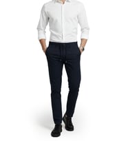 DeepSEA Erkek Lacivert Esnek Kumaş Slim Fit Beli Lastikli Günlük Spor Pantolon 2601070