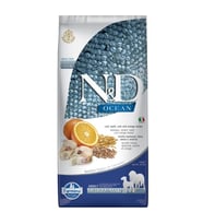 N&D Ocean Morina Balıklı ve Portakallı Orta ve Büyük Irk Ata Tahıllı Yetişkin Köpek Maması 12 Kg (Standart)