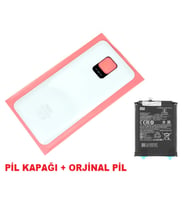 Xiaomi Redmi NOTE 9S Arka Kapak Batarya Kapağı + PİL (CAM) BEYAZ