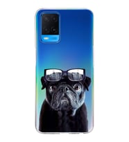 PrintiFy Oppo A54  ile Uyumlu 1mm Slim Fit Köpek 3 050f Baskılı Şeffaf  Kılıf